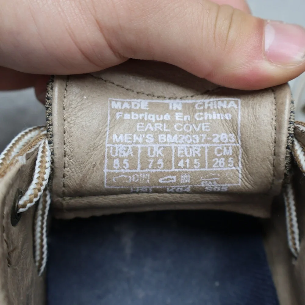 Columbia Men 8.5 Boat Shoes Brown‎ Leather Quadensity Earl Cove Waterproof Suede